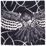 Owl with line art -Fukurou- Furoshiki
