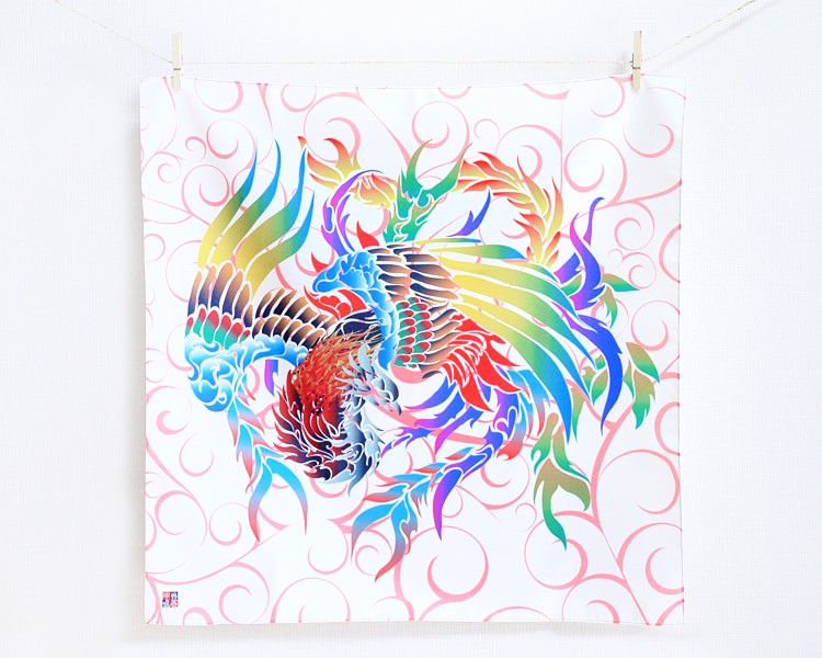 Phoenix with arabesque -Houou- (M) Furoshiki