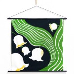 Tapestry Lily of the vally -Suzuran- Black(M) Furoshiki