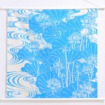 Tapestry Lotus -Hasu- Blue (M) Furoshiki