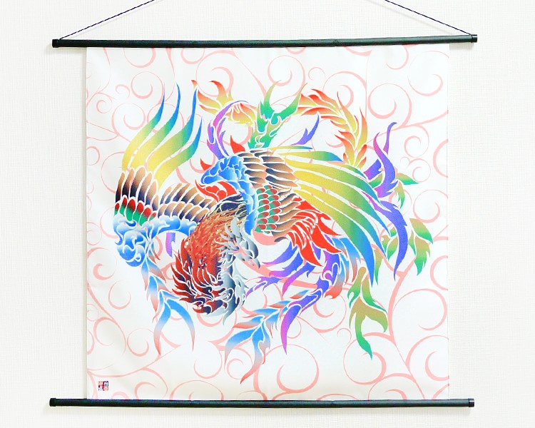 Tapestry Phoenix with arabesque -Houou- (M) Furoshiki